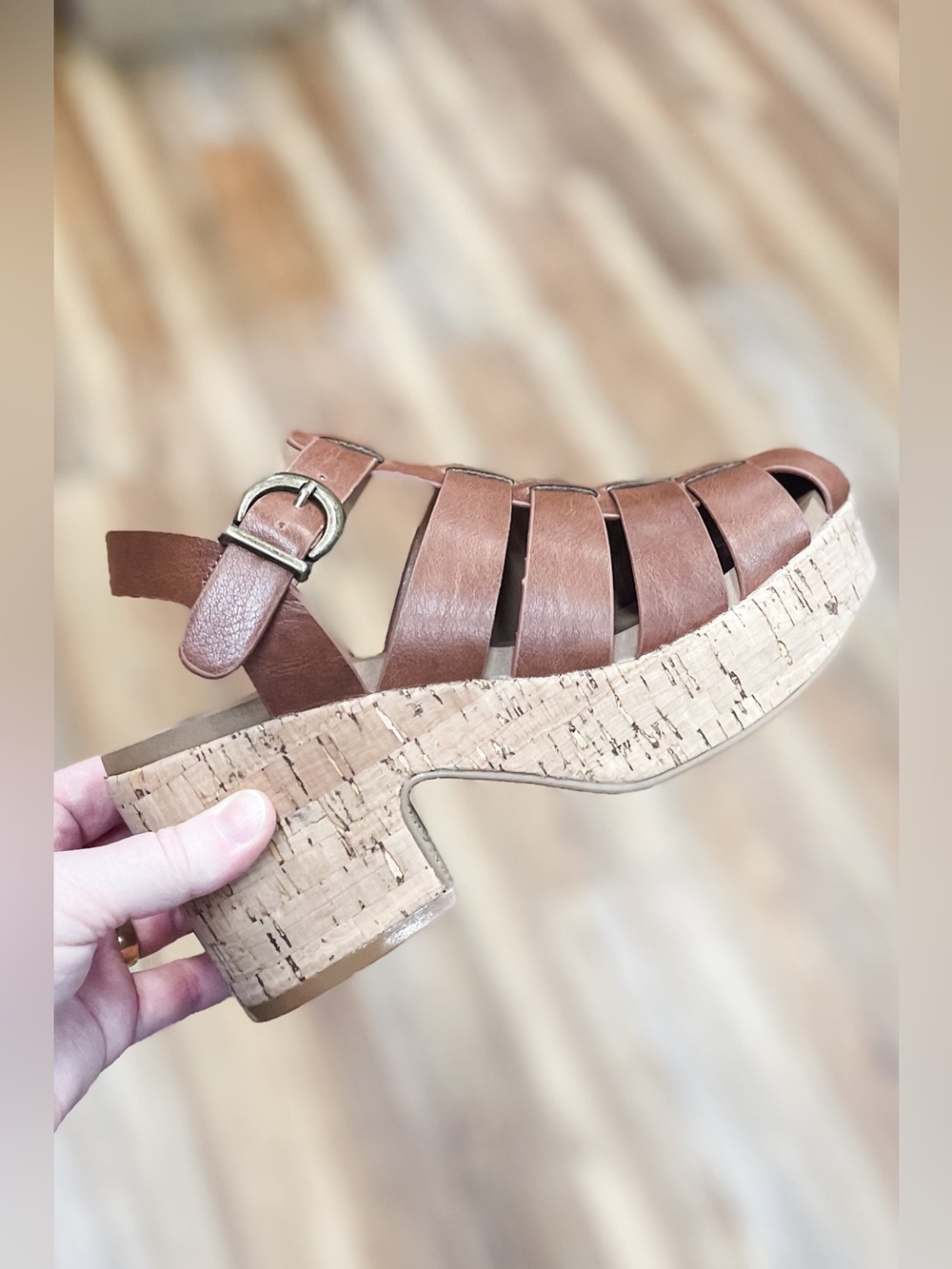 Corkys Footwear Fishin For A Compliment Bourbon Brown Chunky Block Heel Platform